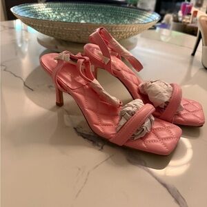 Elegant Pink Quilted Women's Heels